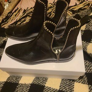 Zara black booties with studs!